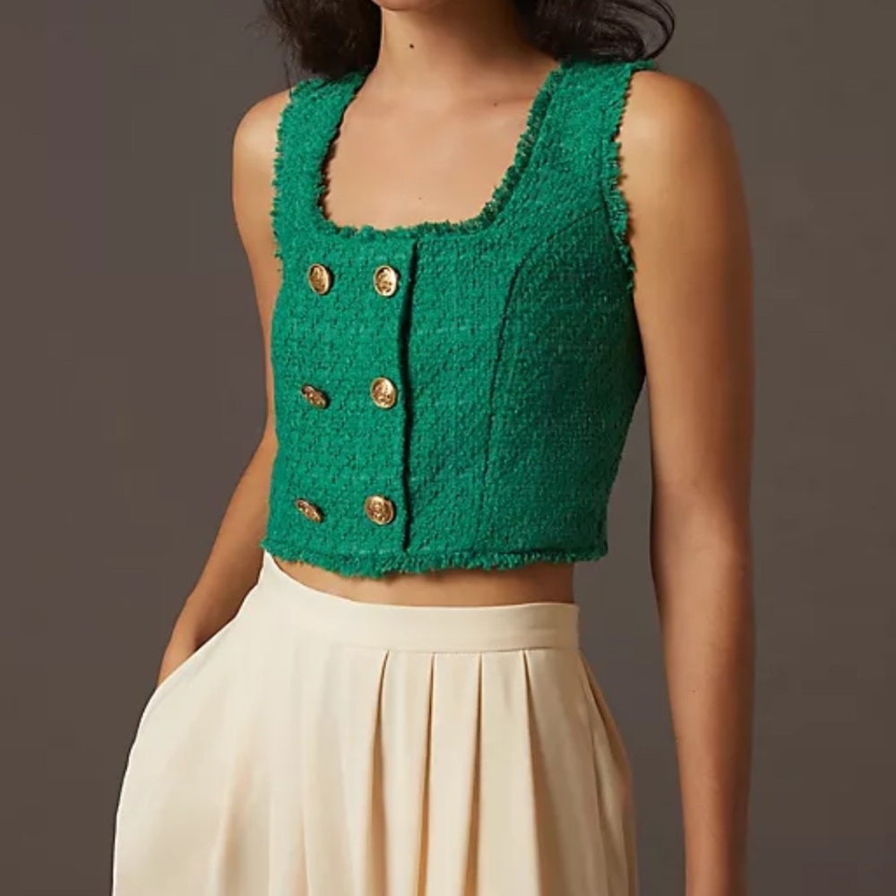 Anthropologie tweed top
